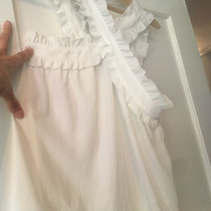 J Crew Ruffle Cross Top